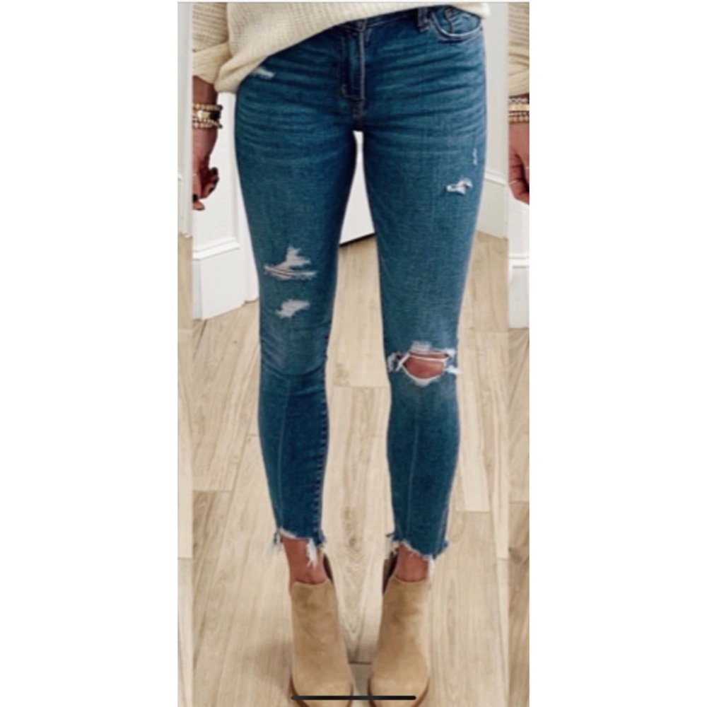 Abercrombie Harper Low Rise Ankle Jeans